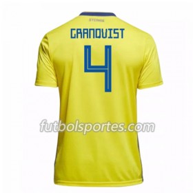 Camisetas Suecia Granqvist 4 Primera Equipacion Mundial 2018